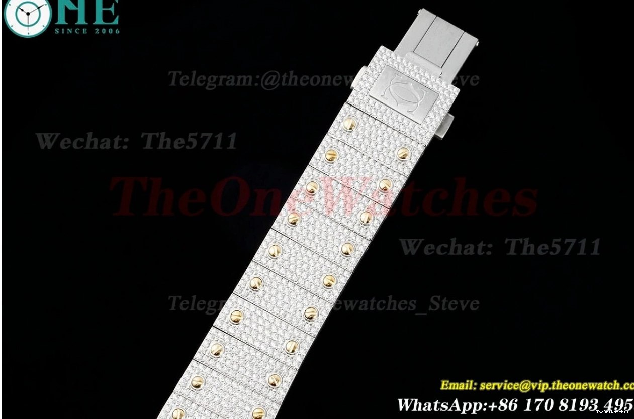 40mm Arab YG MY9015 SS Dia AMG XL Mens 100 Santos SS 0424